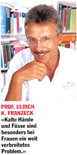 Prof. U. Franzeck empfiehlt die Dauerbrause bei LADY-FIT